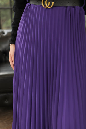 DÜZ RENK PLİSELİ ETEK