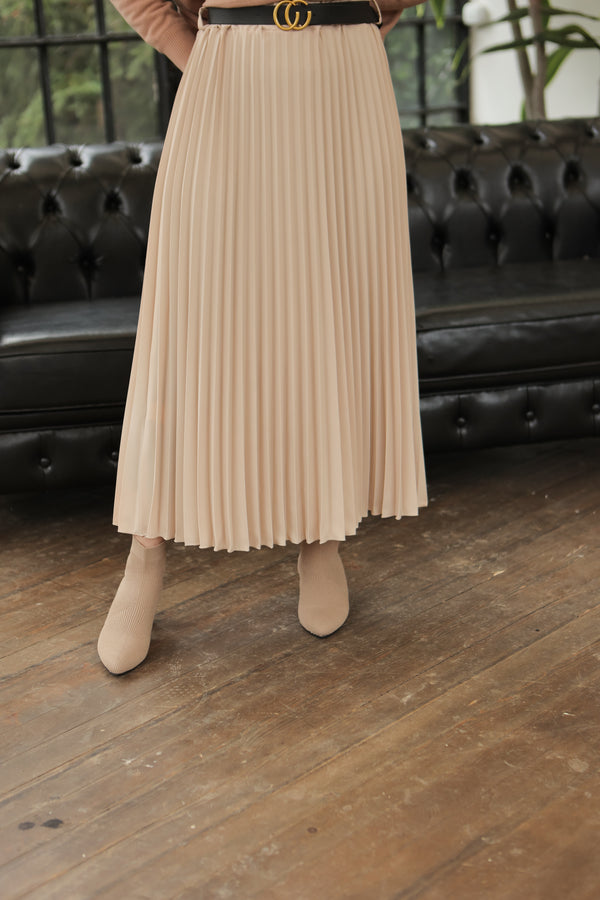 DÜZ RENK PLİSELİ ETEK