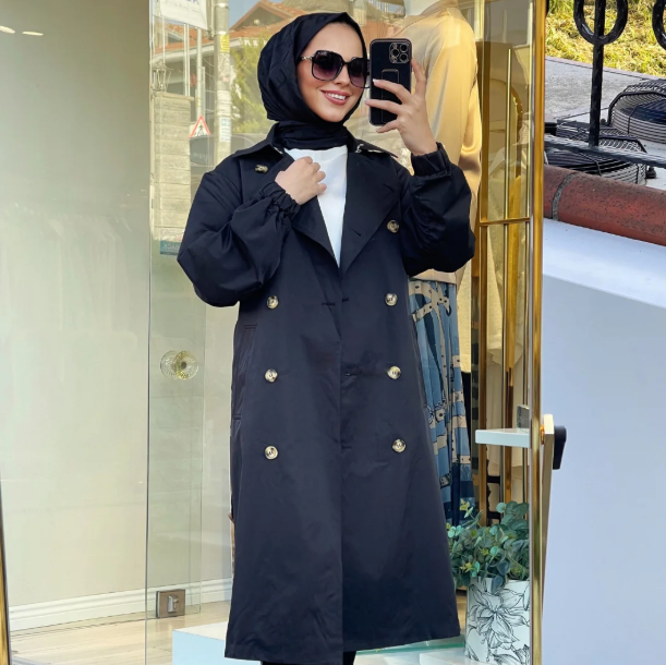 ÇİFT DÜĞMELİ TRENÇ