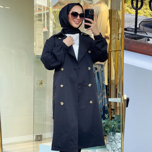 ÇİFT DÜĞMELİ TRENÇ