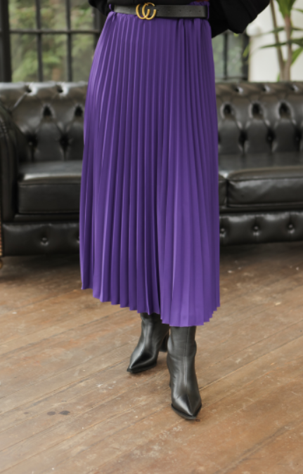 DÜZ RENK PLİSELİ ETEK