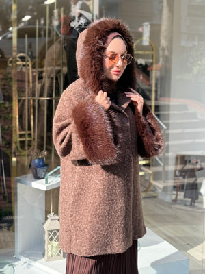 KÜRK DETAYLI İTHAL CEKET