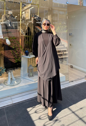 JARSE ŞİFON YELEKLİ ELBİSE