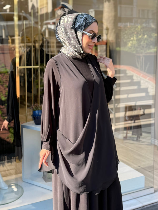 JARSE ŞİFON YELEKLİ ELBİSE