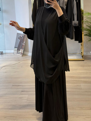 JARSE ŞİFON YELEKLİ ELBİSE