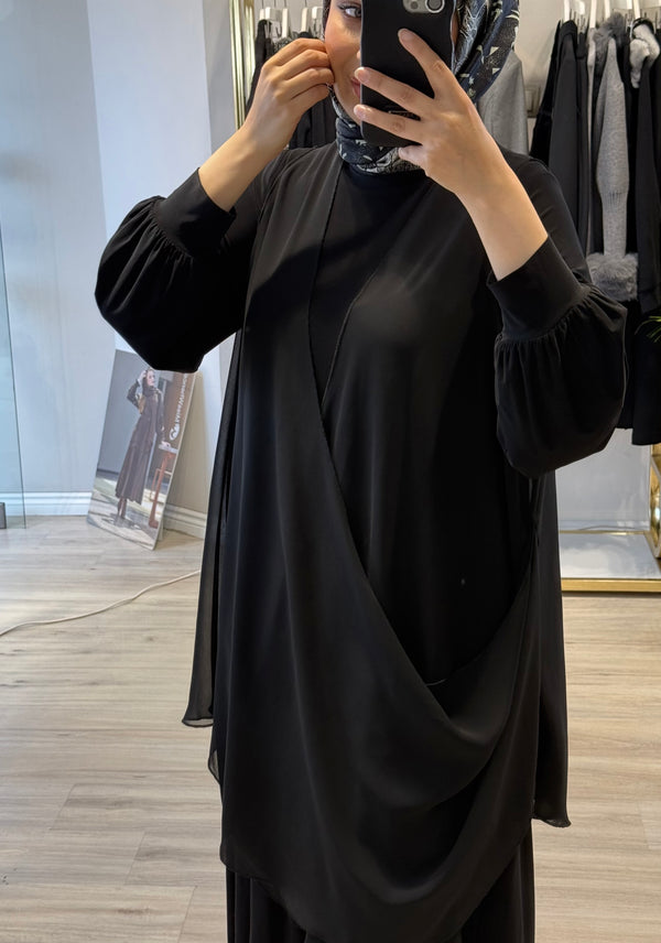 JARSE ŞİFON YELEKLİ ELBİSE