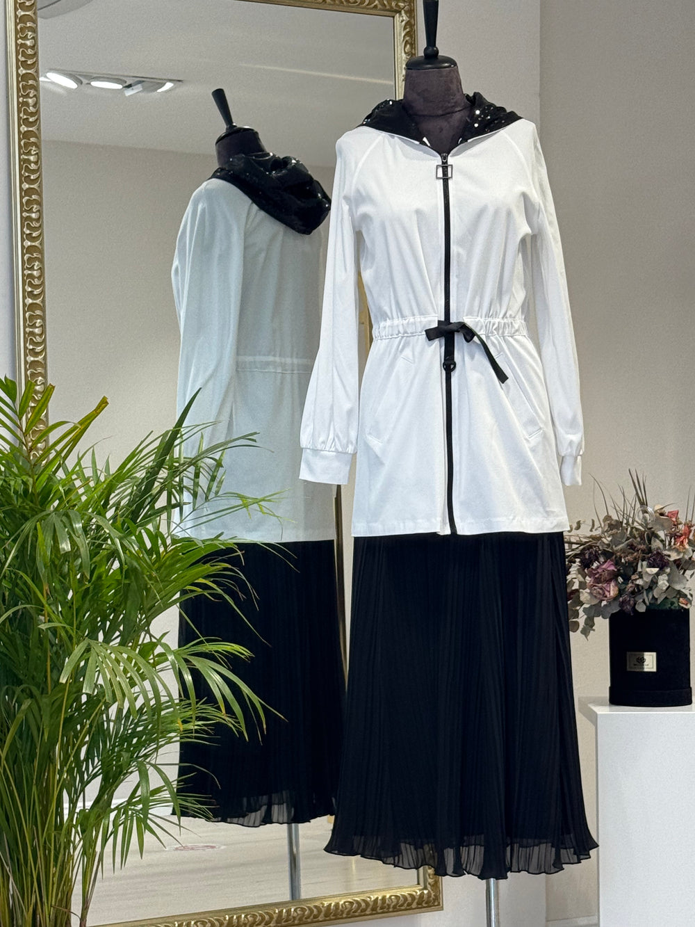 KAPŞONLU PAYETLİ CEKET