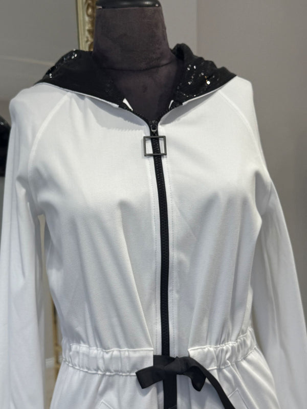 KAPŞONLU PAYETLİ CEKET