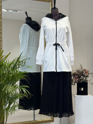 KAPŞONLU PAYETLİ CEKET