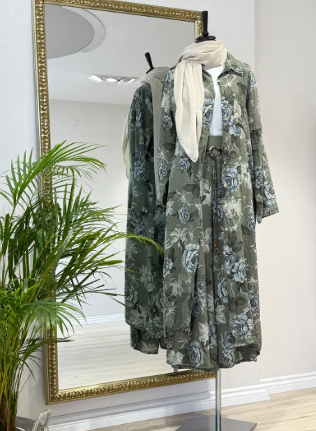 KETEN KAPLI PANTOLONU KEMERLİ TAKIM