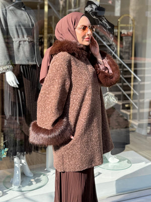 KÜRK DETAYLI İTHAL CEKET