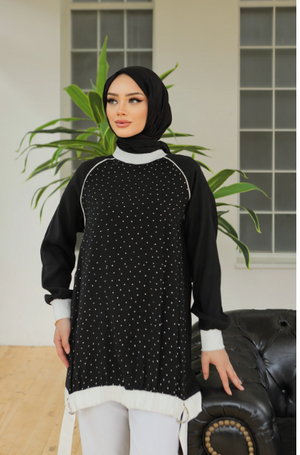 ÖNÜ TAŞLI KUPRA TUNİK