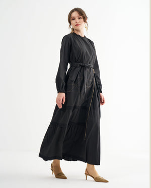 POPLİN PATCHWORK ELBİSE