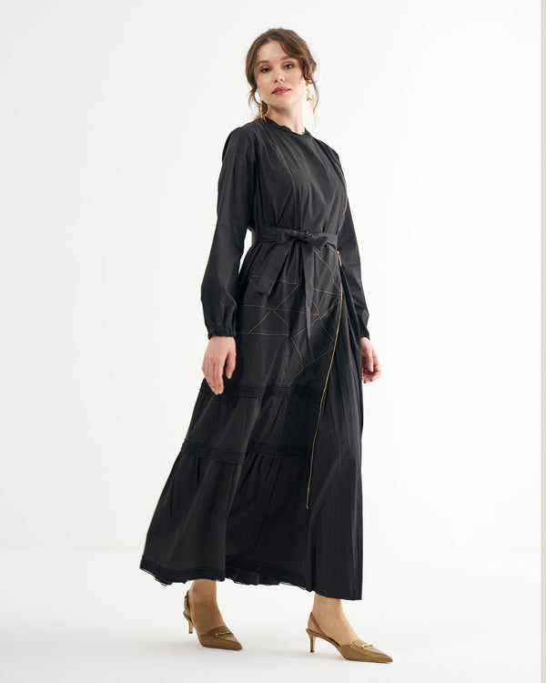 POPLİN PATCHWORK ELBİSE