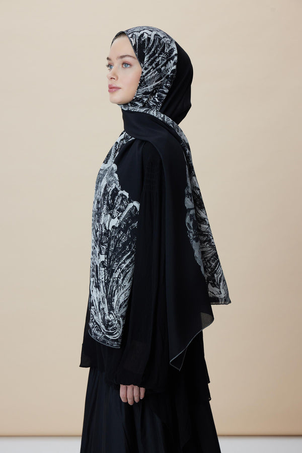 SAYRA KREP İPEK ŞAL 70*190 CM
