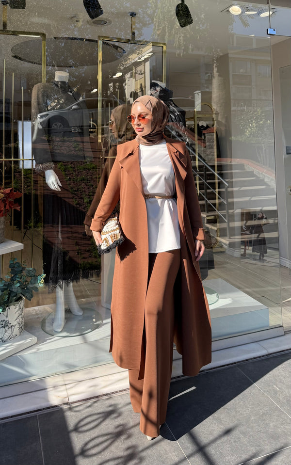 SCUBA ARKASI KEMERLİ CEKET