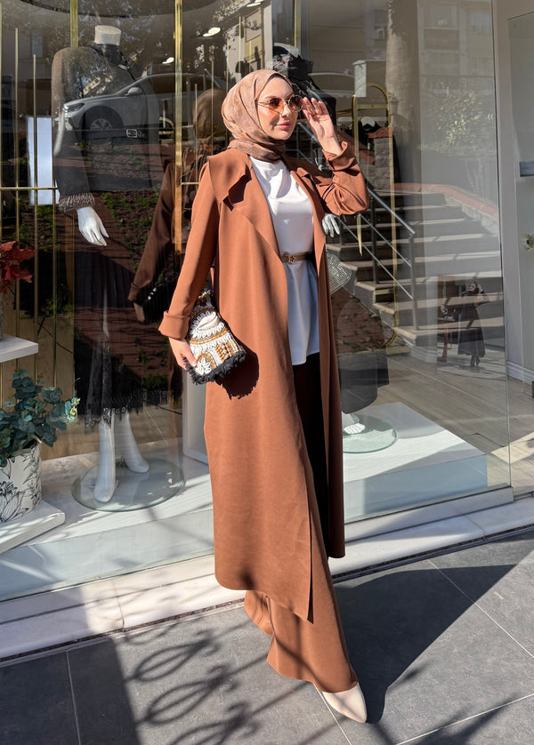 SCUBA ARKASI KEMERLİ CEKET