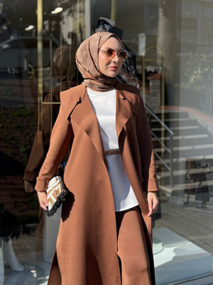 SCUBA ARKASI KEMERLİ CEKET