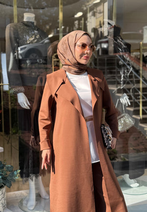 SCUBA ARKASI KEMERLİ CEKET