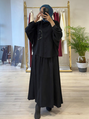 TUNİĞİ BONCUK İŞLEMELİ TAKIM