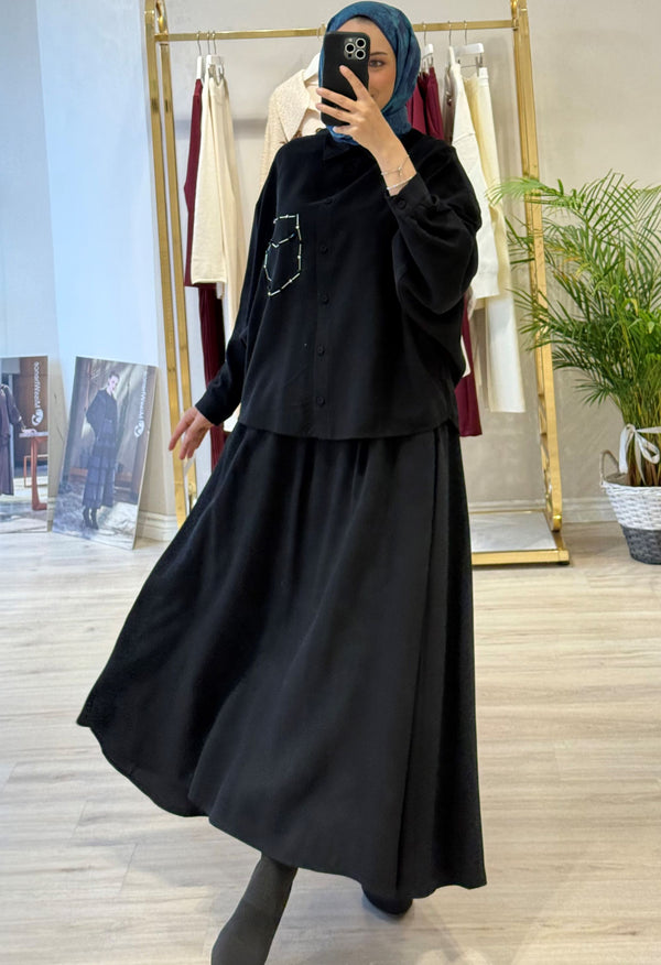 TUNİĞİ BONCUK İŞLEMELİ TAKIM