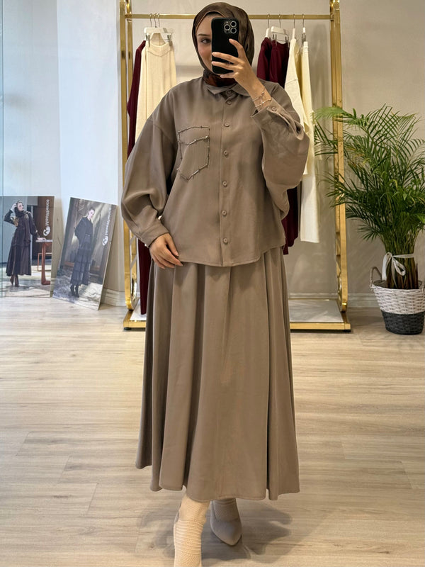 TUNİĞİ BONCUK İŞLEMELİ TAKIM