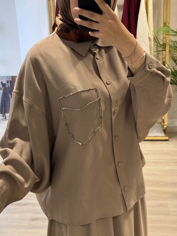 TUNİĞİ BONCUK İŞLEMELİ TAKIM