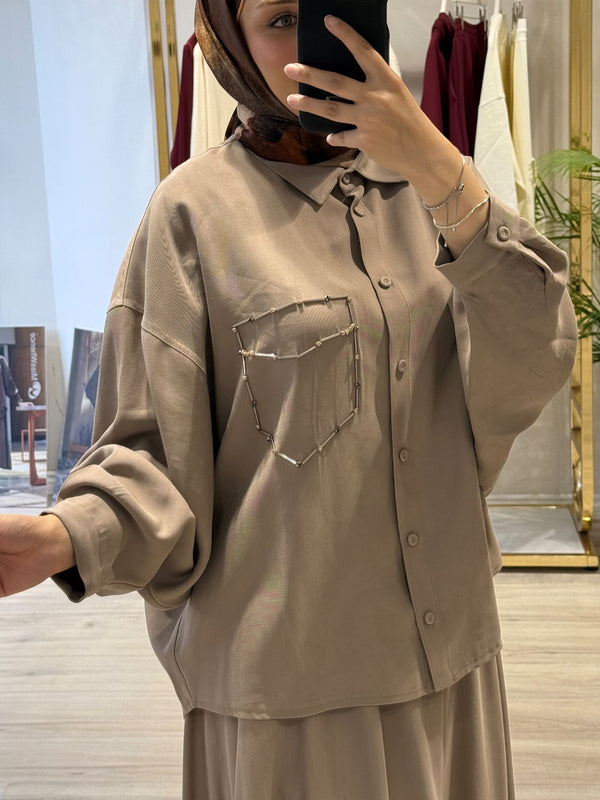 TUNİĞİ BONCUK İŞLEMELİ TAKIM