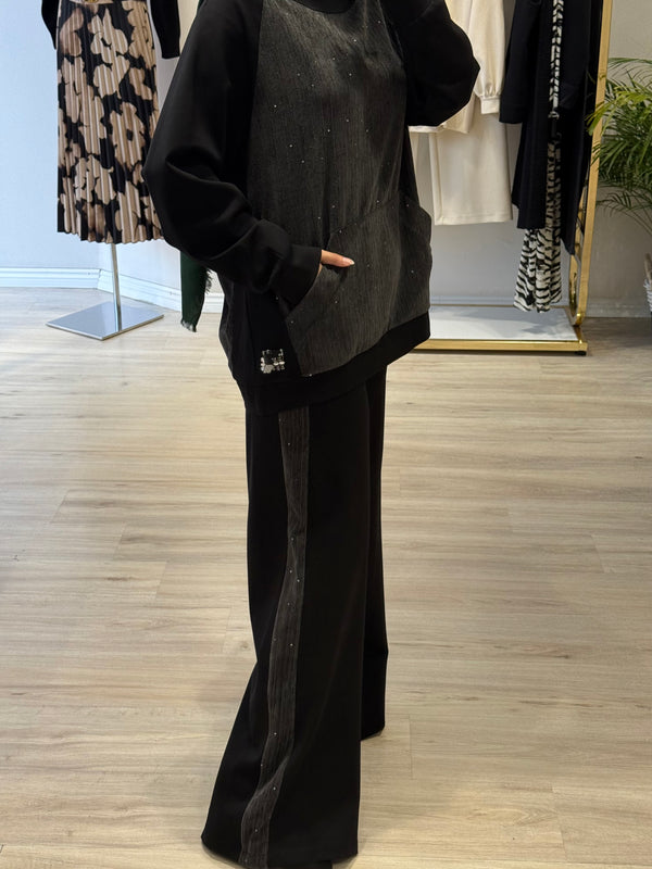 YANLARI GARNİLİ PANTOLON